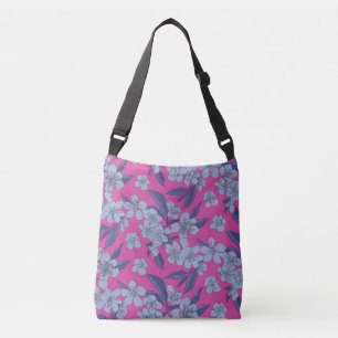 Bold Pink Floral Crossbody Bag