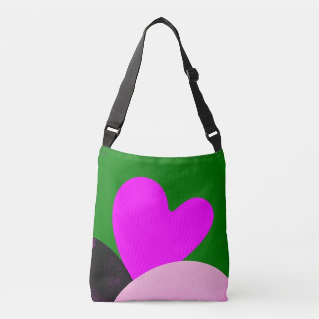 Bold Pink Heart Graphic Tote Bag (Devant)