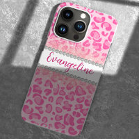 Bold Pink Leopard Print, Diamonds & Glitter