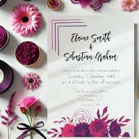 Bold Pink & Magenta Budget Floral Sunlight Wedding