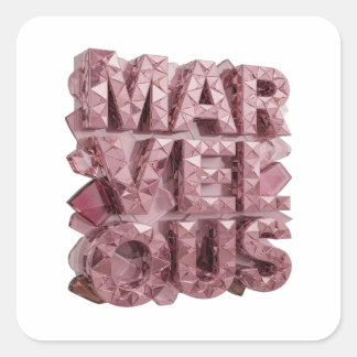 Bold Pink MARVELOUS Sticker Art