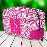 Bold pink Spanish talavera bridesmaid gifts Dopp Kit<br><div class="desc">Hot Pink magenta Spanish Mexican Talavera tiles elegant bridal shower bridal party favours personalized monogram dopp bag bridesmaid gifts,   vibrant bold colours modern bridesmaid gifts</div>