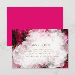 Bold Pink Tourmaline and Crystal Geode Invitation