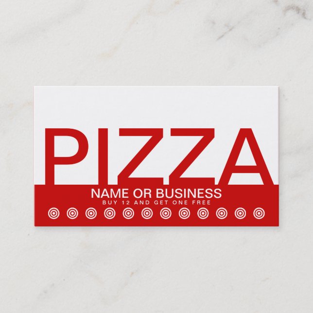 bold PIZZA customer loyalty card (Front)