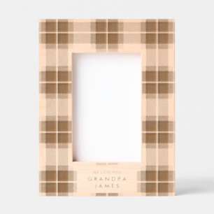 Bold plaid simple custom text etched frames