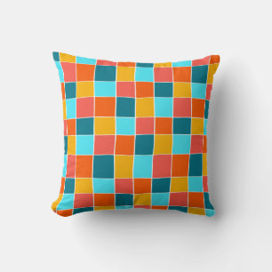 Bold Plaid Throw Pillow