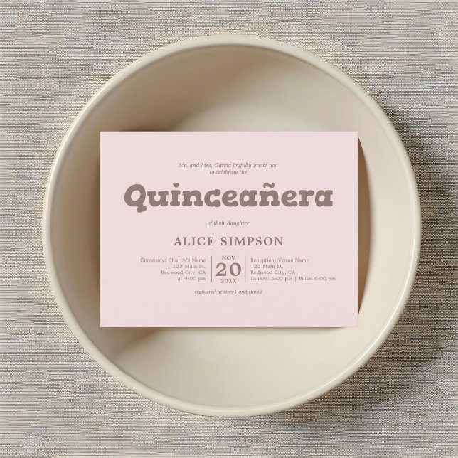 Bold Playful Quinceanera Postcard (Creator Uploaded)