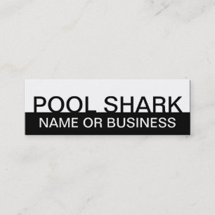 bold POOL SHARK (colour customizable) Mini Business Card