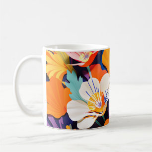 Bold Pop Art California Poppies Coffee Mug