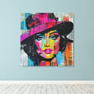 Bold Pop Art Stretched Canvas Print