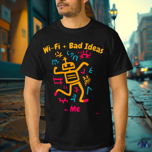 Bold Pop Art Tech Humour Robot T-shirt