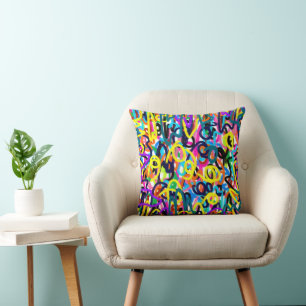 Bold Pop Art Throw Pillow