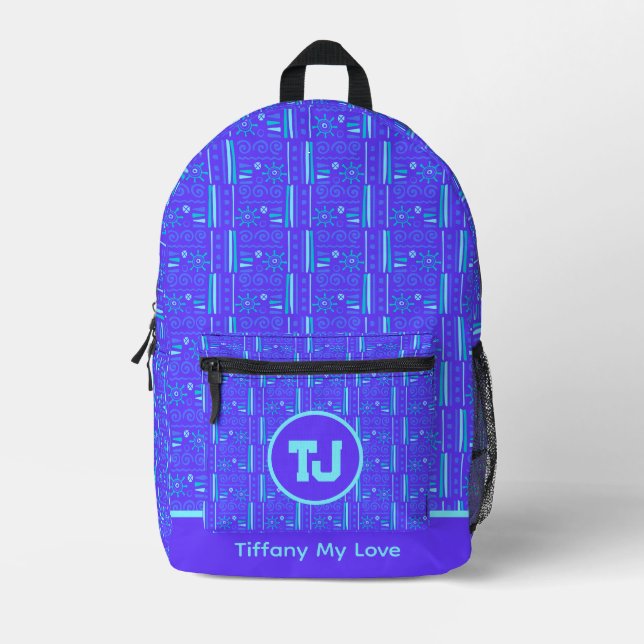 Bold Preschool Vacation Personalized Backpack (Front)