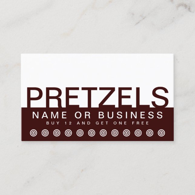 bold PRETZELS customer loyalty card (Front)