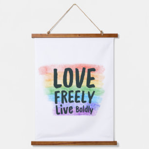 Bold Pride Rainbow Wall Poster Hanging Tapestry