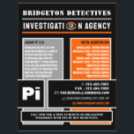 Bold Private Eye, Private Detective Investigator Flyer<br><div class="desc">Bold Private Eye,  Private Detective Investigator Flyer by The Business Card Store.</div>