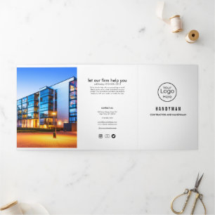 Bold Professional Handyman Services Tri-Fold Card