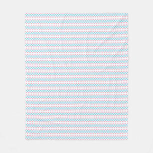 Bold Proud Transgender Pride Flag Colours Polkadot Fleece Blanket