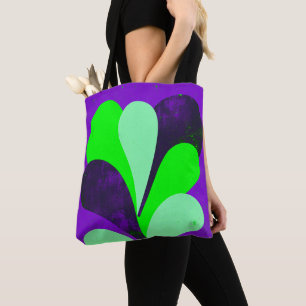 Bold Purple Botanical Statement Tote Bag