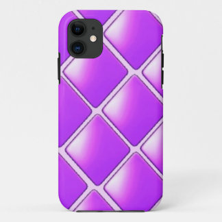 Bold Purple Diamond Pattern iPhone 11 Case