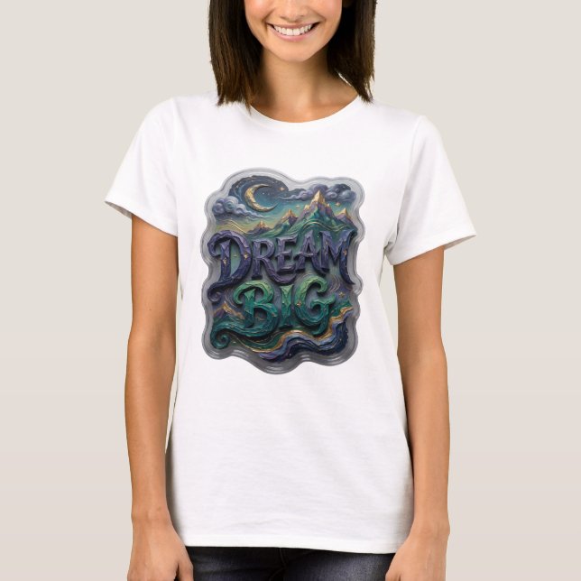 Bold Purple DREAM BIG Custom Tee (Front)