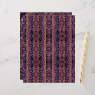 Bold Purple Gold Gothic Lace 