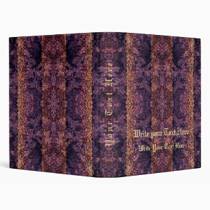 Bold Purple Gold Gothic Lace Binder