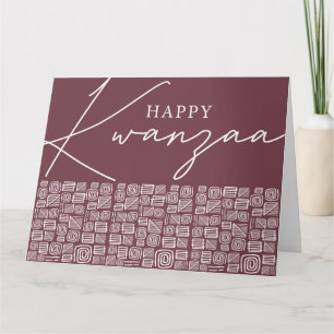 Bold Purple Kwanzaa Single Photo Holiday Card