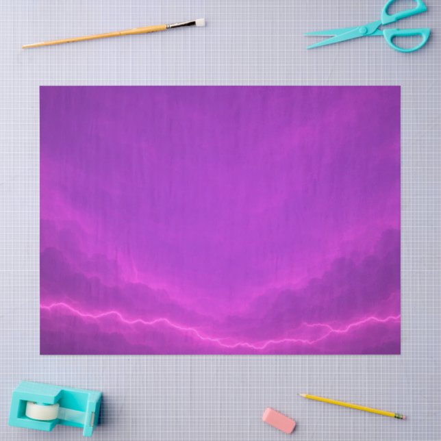 Bold Purple Modern Minimal Color Wrap Tissue Paper (Craft)