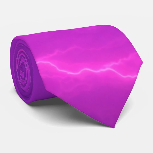 Bold Purple Modern Minimal Colour Neck Tie (Rolled)