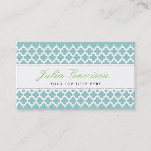 Bold Quatrefoil Business Cards