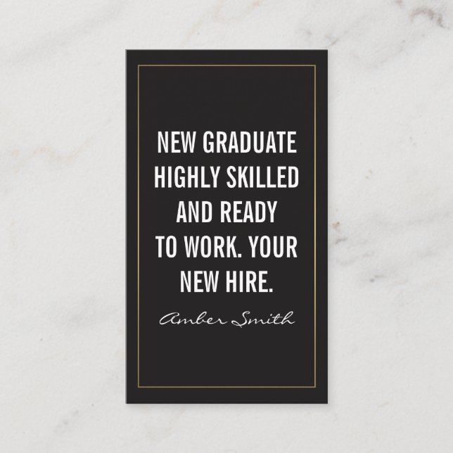 Bold Quote Business Card (Front)