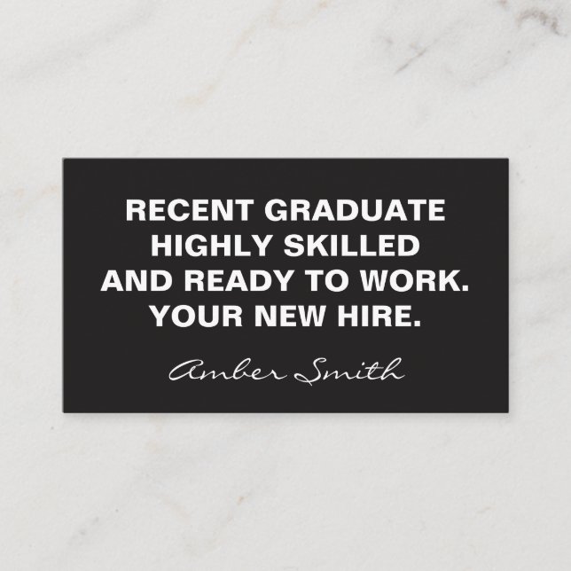 Bold Quote Business Card (Front)