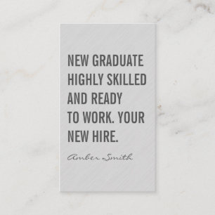 Bold Quote Gray Texture Business Card