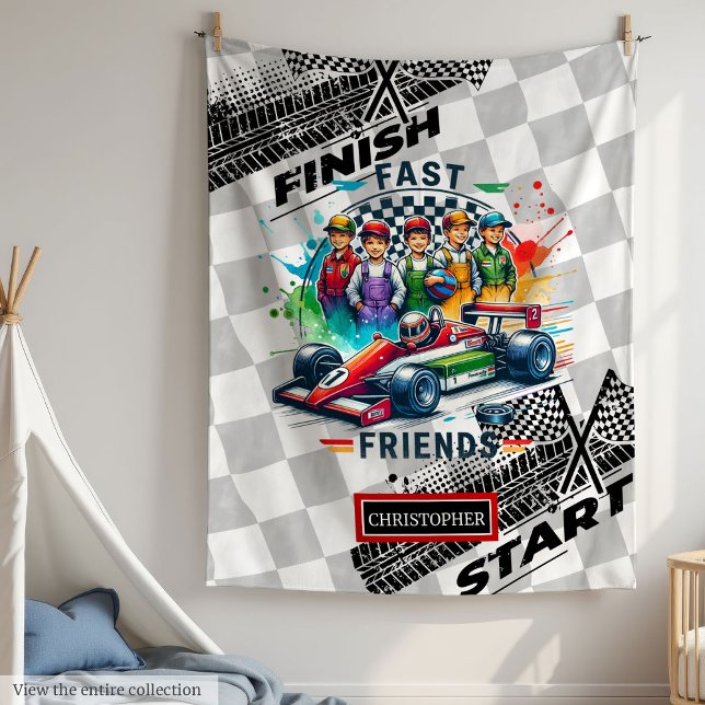 Bold Racing Blanket Sport Car Watercolor Boy (Bold Racing Blanket Sport Car Watercolor Boy)