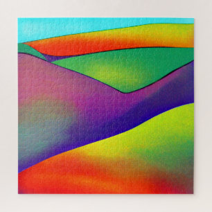 Bold Rainbow Hills Jigsaw Puzzle