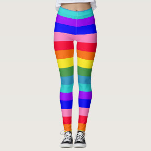 Bold Rainbow Stripes leggings