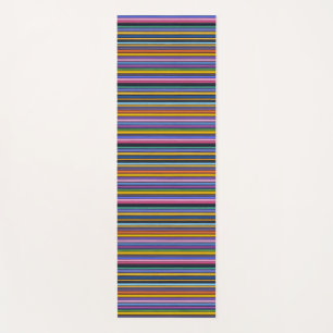 Bold Rainbow Stripes Yoga Mat