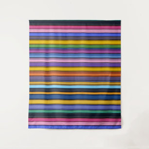 Bold Rainbow Vertical Stripes Tapestry