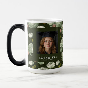 Bold Ranunculus Print Graduation Keepsake Magic Mug