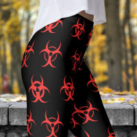 Bold  Red and Black Biohazard Pattern