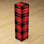 Bold Red and Black Plaid Cheers  Wine Box<br><div class="desc">Elevate your gifting experience with this striking red and black chequered "Cheers" wine gift box. Featuring a bold and modern design, this box is perfect for celebrating special occasions such as birthdays, anniversaries, weddings, promotions, or holidays. Whether you're toasting with friends or giving a thoughtful gift, this stylish wine box...</div>