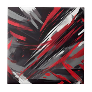 Bold Red And Grey Dynamic Tile