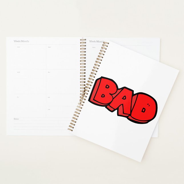 Bold Red Bad Graffiti Style Text Planner (Creator Uploaded)