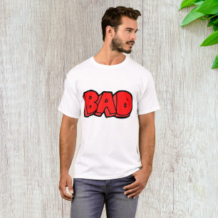 Bold Red Bad Graffiti Style Text T-Shirt