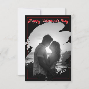 Bold Red & Black Valentine’s Day Photo Card