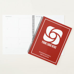Bold Red Business Logo Custom 2027 Company Planner