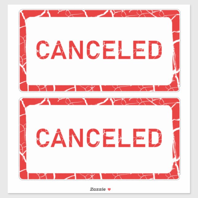 Bold Red CANCELED Notice (Sheet)