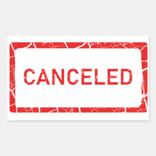 Bold Red CANCELED Notice Sticker