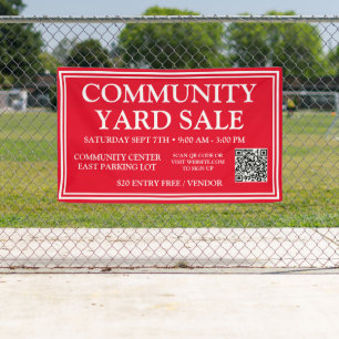 Bold Red Community Yard Sale Banner